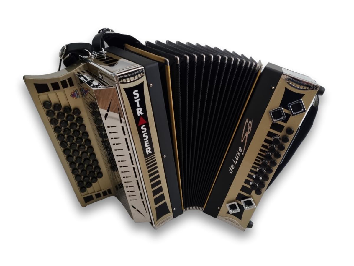 Steirische Harmonika Strasser Deluxe SE Goldtop GCFB - Musik Rieger